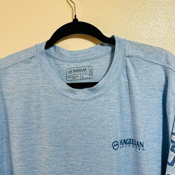 Magellan Adventure Gear Men's Long Sleeve Tee Size XL Magwick Light Blue Marled - Picture 2 of 4